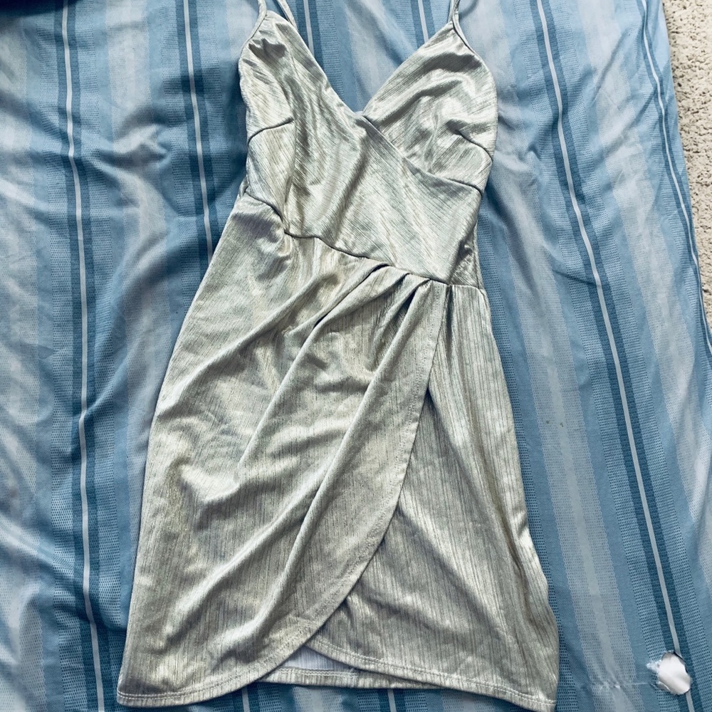 Metallic gold party dress